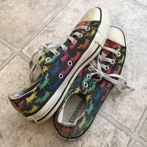 Rainbow dachshund converse Clearance